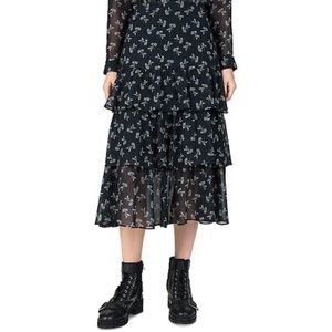 KOOPLES | Tiered Ruffled Floral-Print Skirt